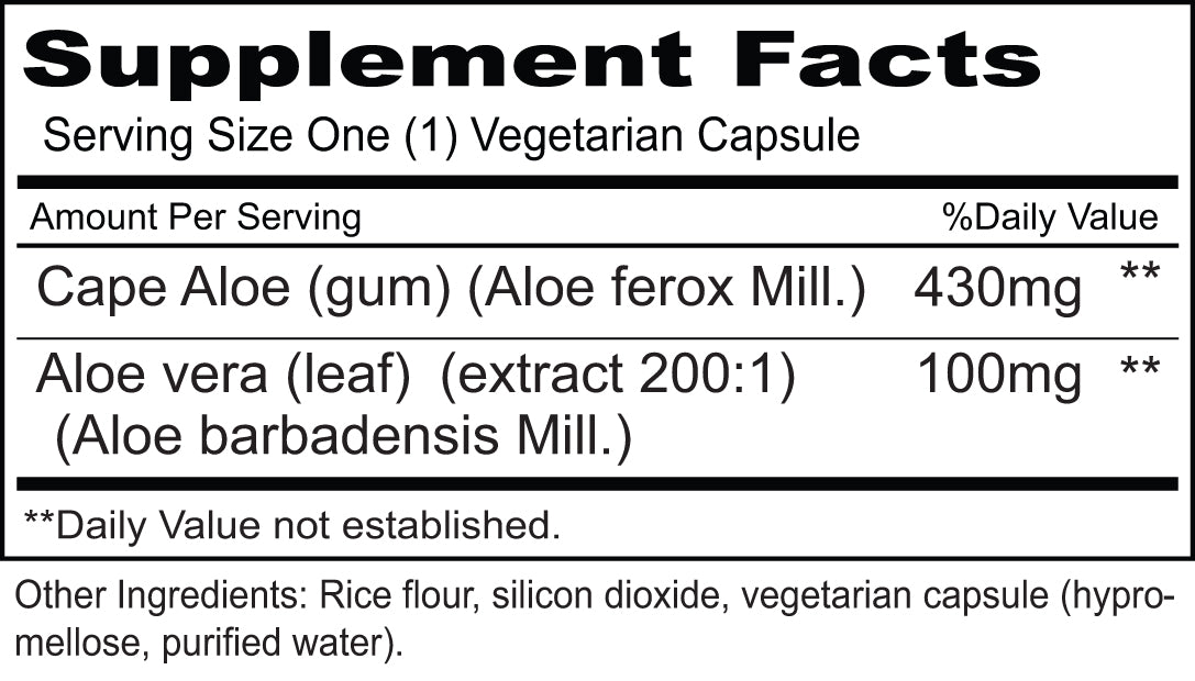 Complejo de Aloe: Aloe beneficioso para el estreñimiento ocasional.*