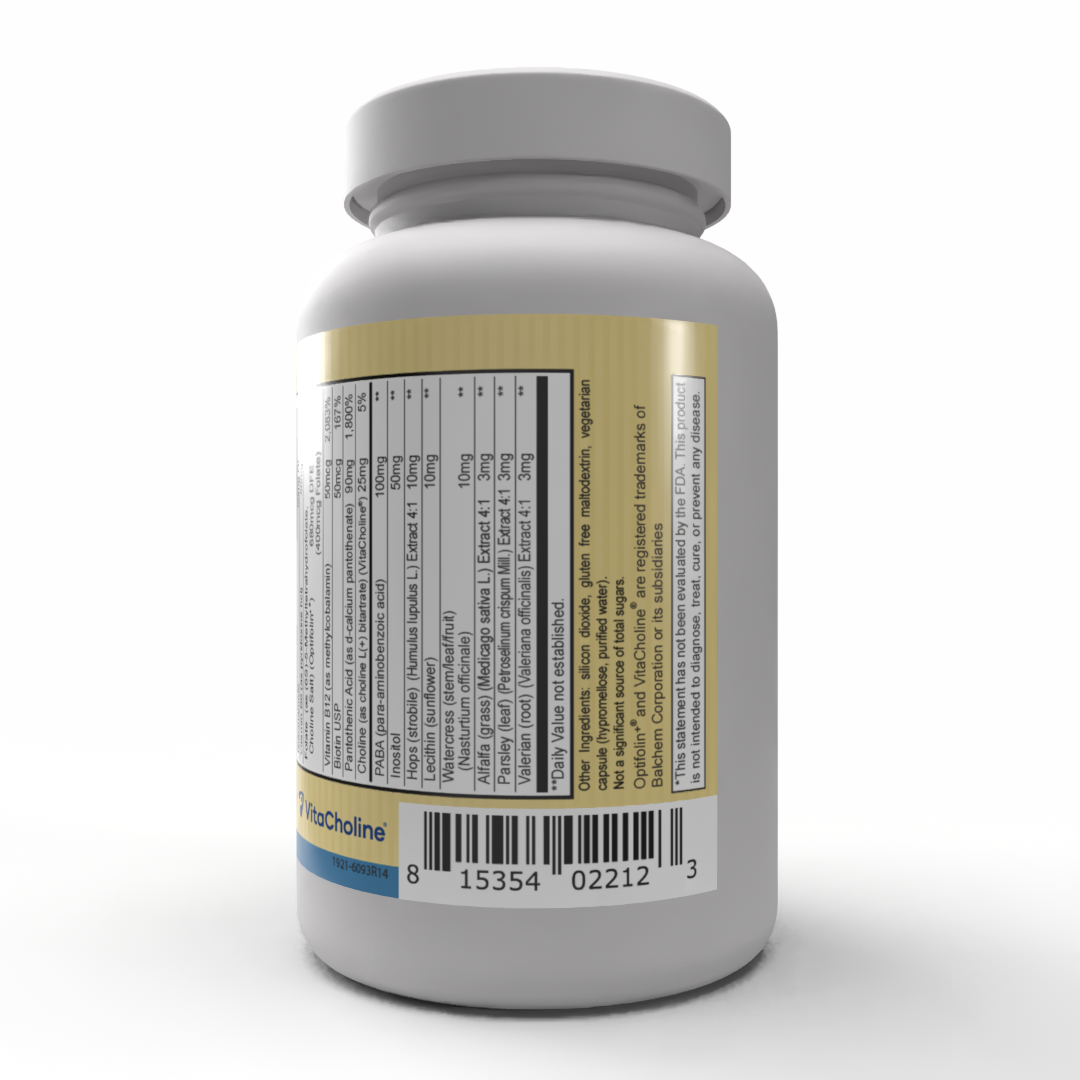 B Complex (60 Vegetarian Capsules) - a clinically dosed composition of b vitamins, all-in-one formulation.*