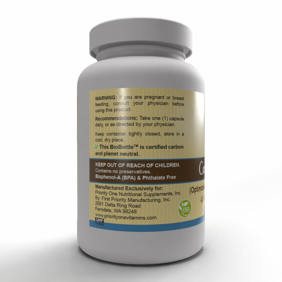 Curcumin Gold (45 Vegetarian Capsules) Optimized Absorption and Bioavailability*