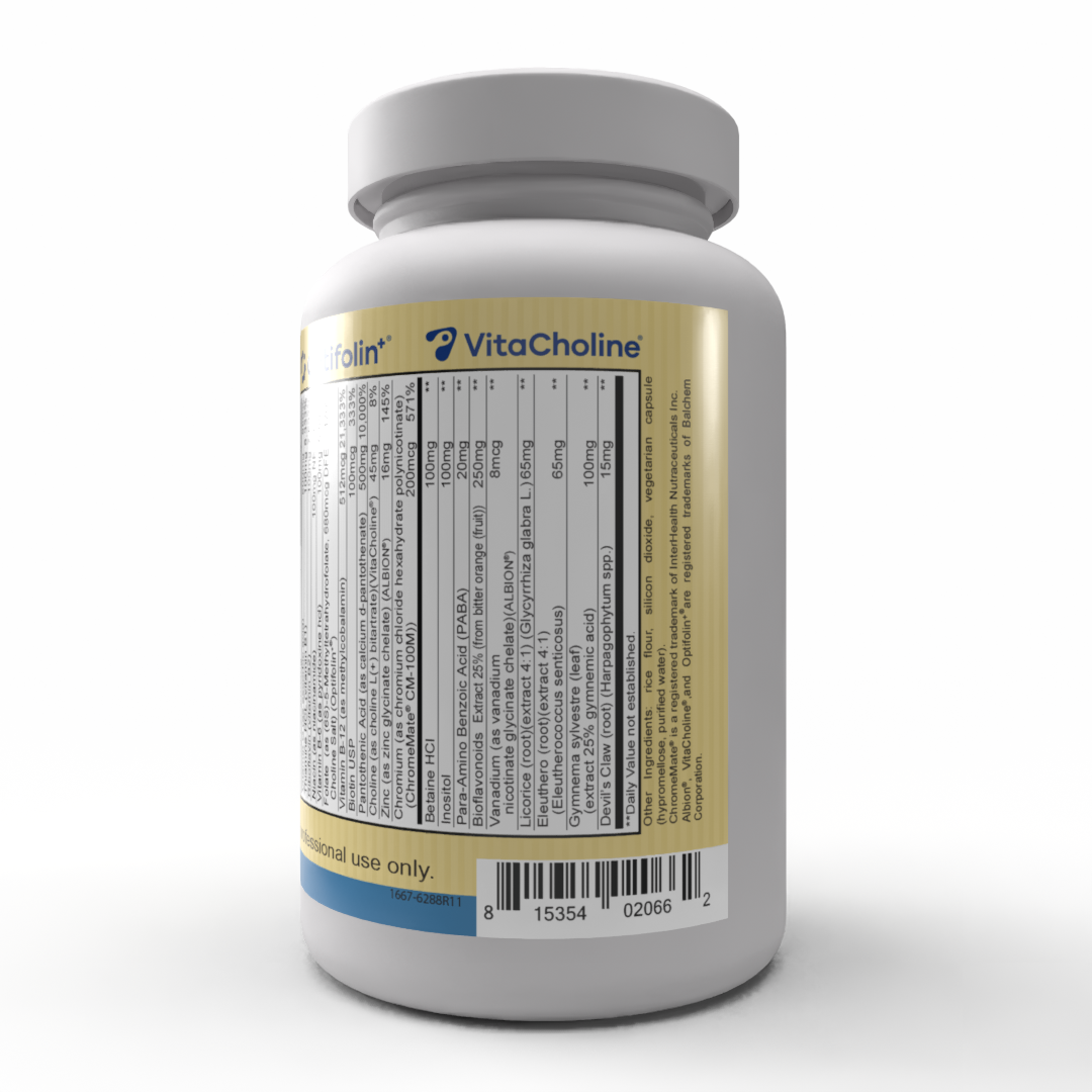Glucosa Saludable (120 Cápsulas Vegetarianas) Nuestros suplementos para el metabolismo del azúcar que cuentan con una formulación de complejo B. Promueven el metabolismo saludable de la glucosa.