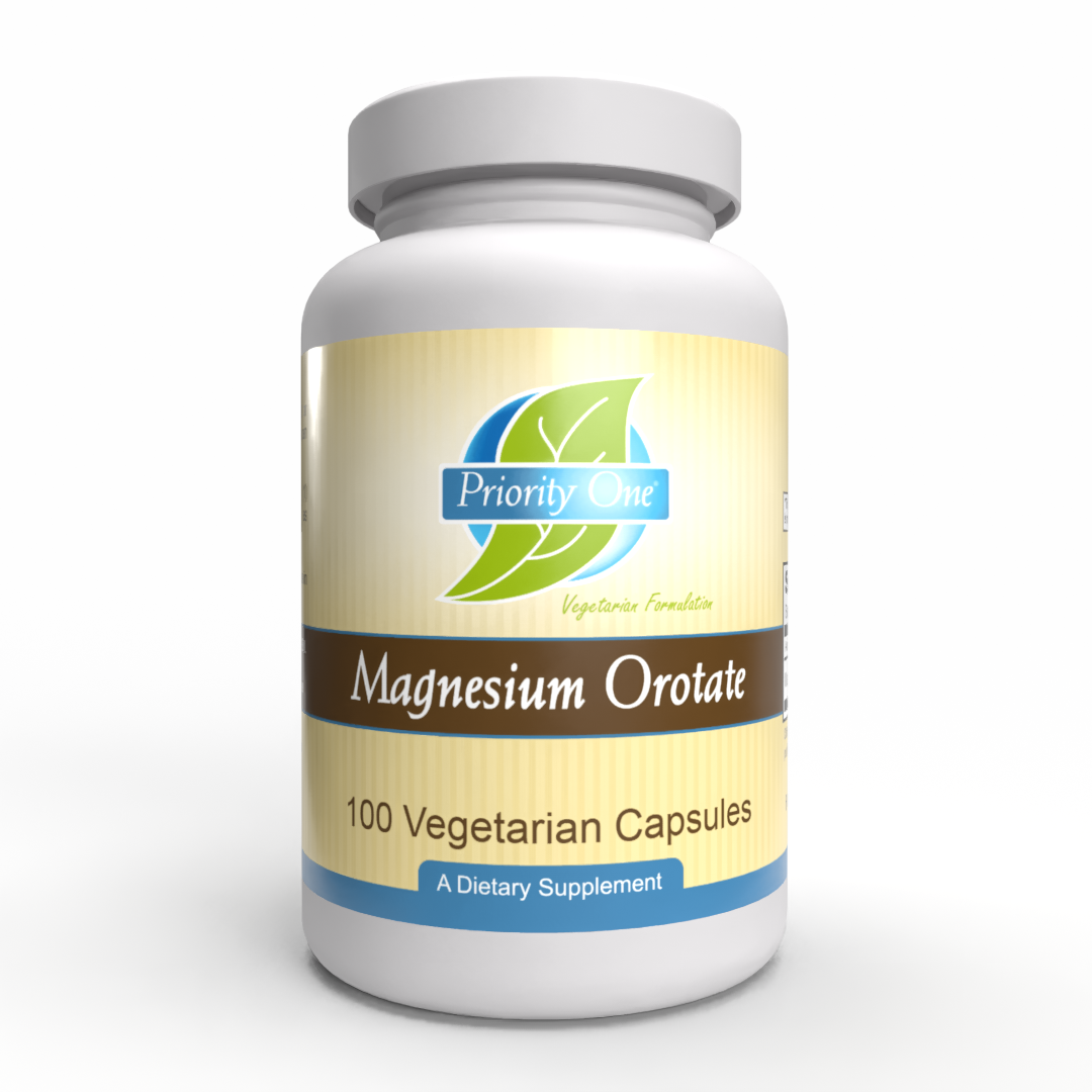 Magnesium Orotate | 50mg Magnesium as Magnesium Orotate for Cardiovascular & Cellular Support | 100 Vegetarian Capsules