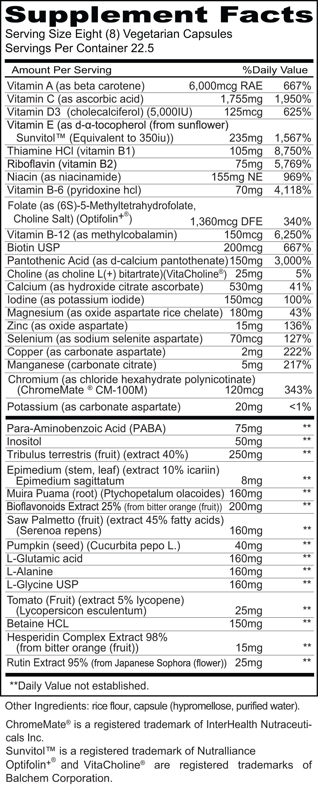 Men's Complete (180 cápsulas) Men's Complete es un multivitamínico de amplio espectro sin hierro formulado para la salud y el bienestar general de los hombres.*