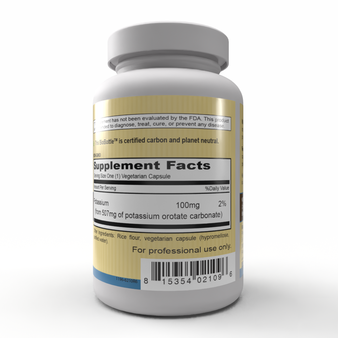 Potassium Orotate (100 Vegetarian Capsules) Potassium Orotate provides a well absorbed source of potassium, an essential mineral.*