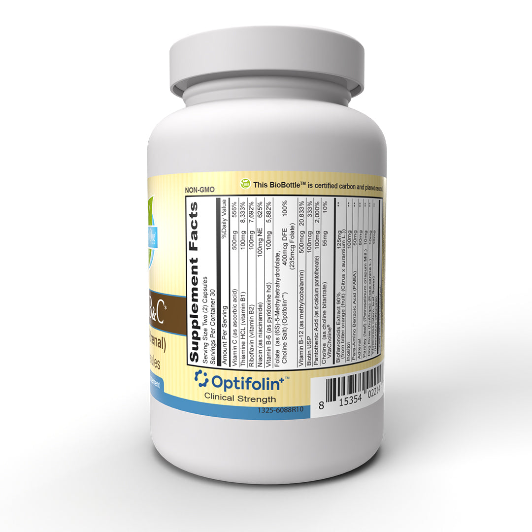 Stress B & C - Vitamin B and C supplements provide stress and adrenal support.*