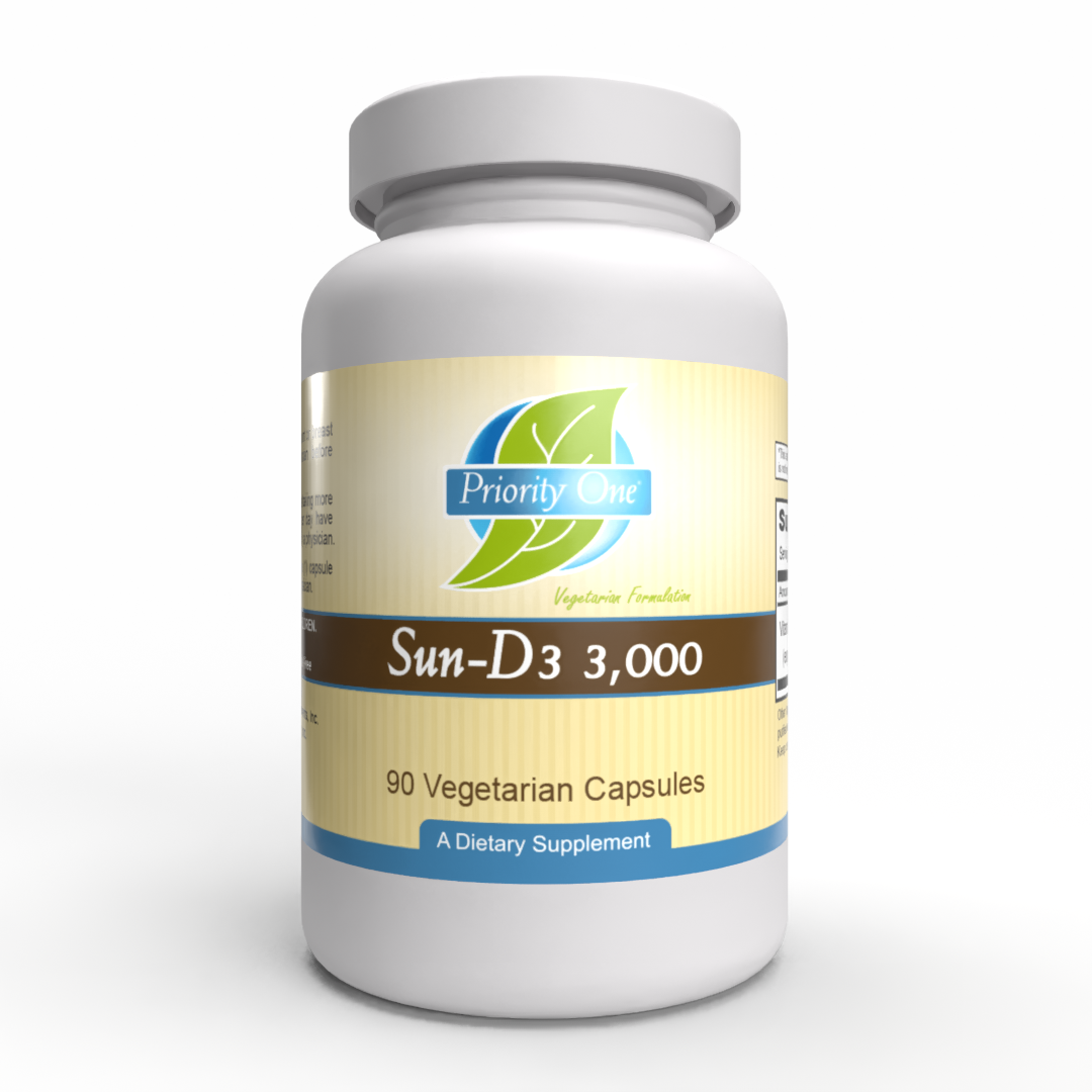 Sun D Sun D3 3,000IU Vitamin Supplement with Cholecalciferol - Priority One ...