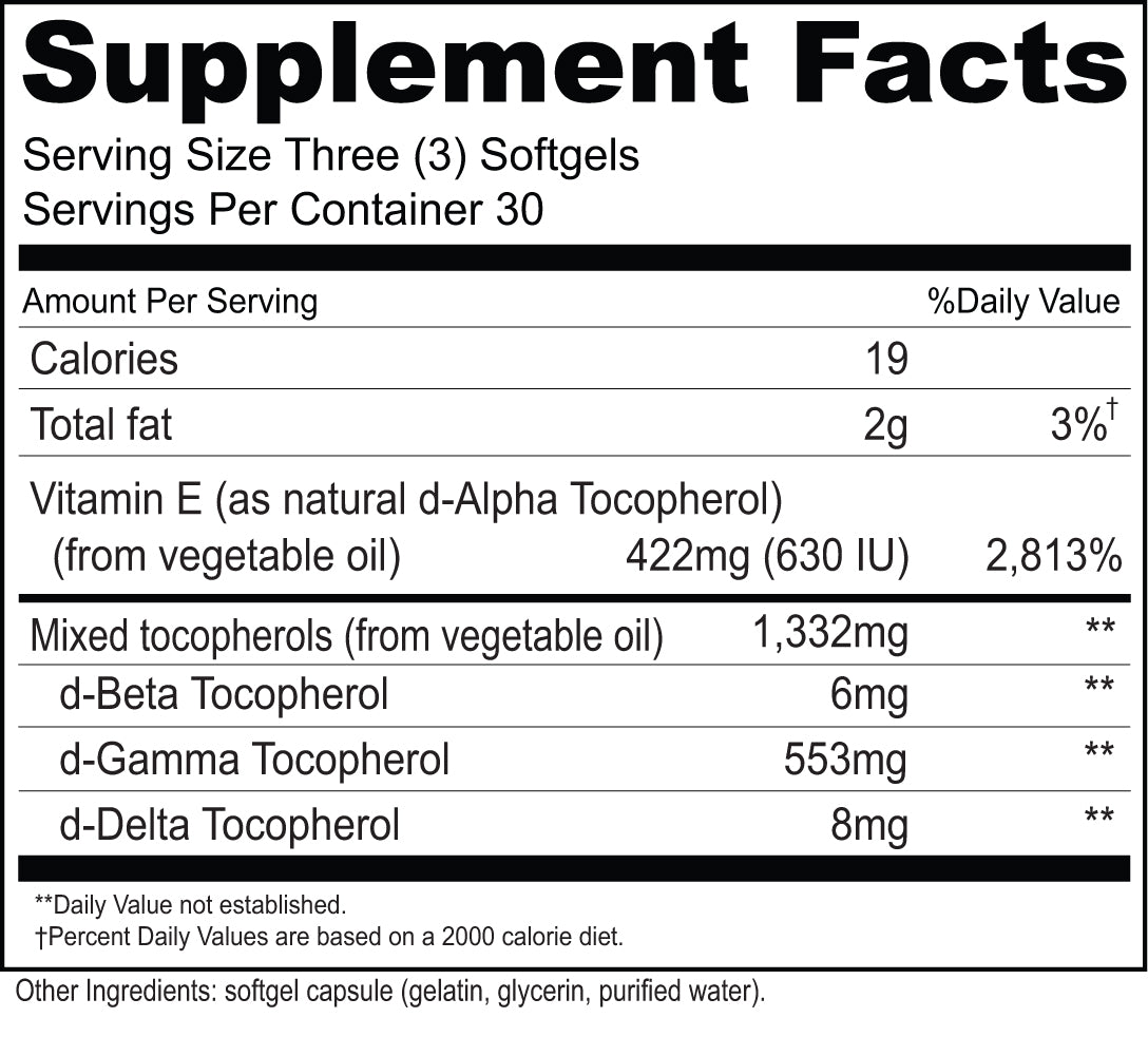 E Mixed Tocopherols (90 Softgels) - Vitamin E an essential antioxidant nutrient.*