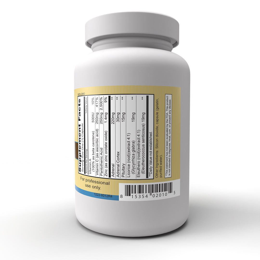 Adrenoplex™: una mezcla de glándula suprarrenal y pituitaria bovina entera alimentada con pasto.* 
