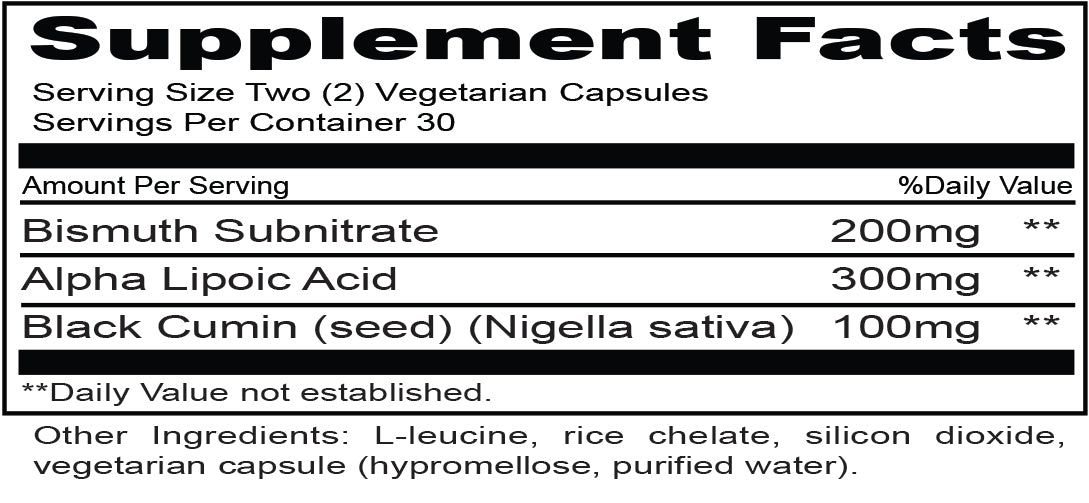 Biofilm Phase-2 Advanced Supplement Facts Box