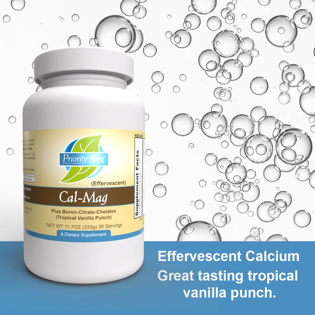 Cal Mag Plus Boron Effervescent (30 Servings) - a delicious vanilla and tropical punch flavored supplement.*
