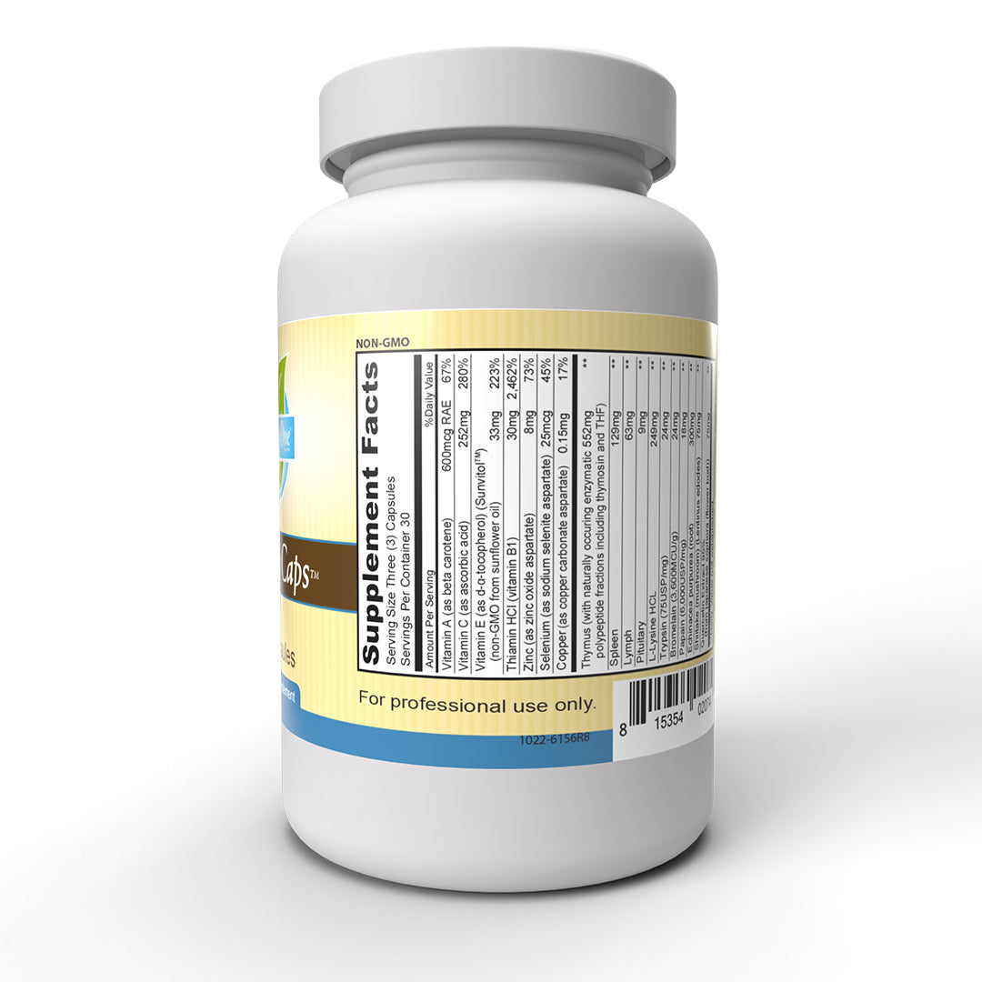 Immuno Caps  (90  Capsules) Priority One's Immuno Caps are designed to support the body's normal immune response and help maintain already normal white blood cell activity.*