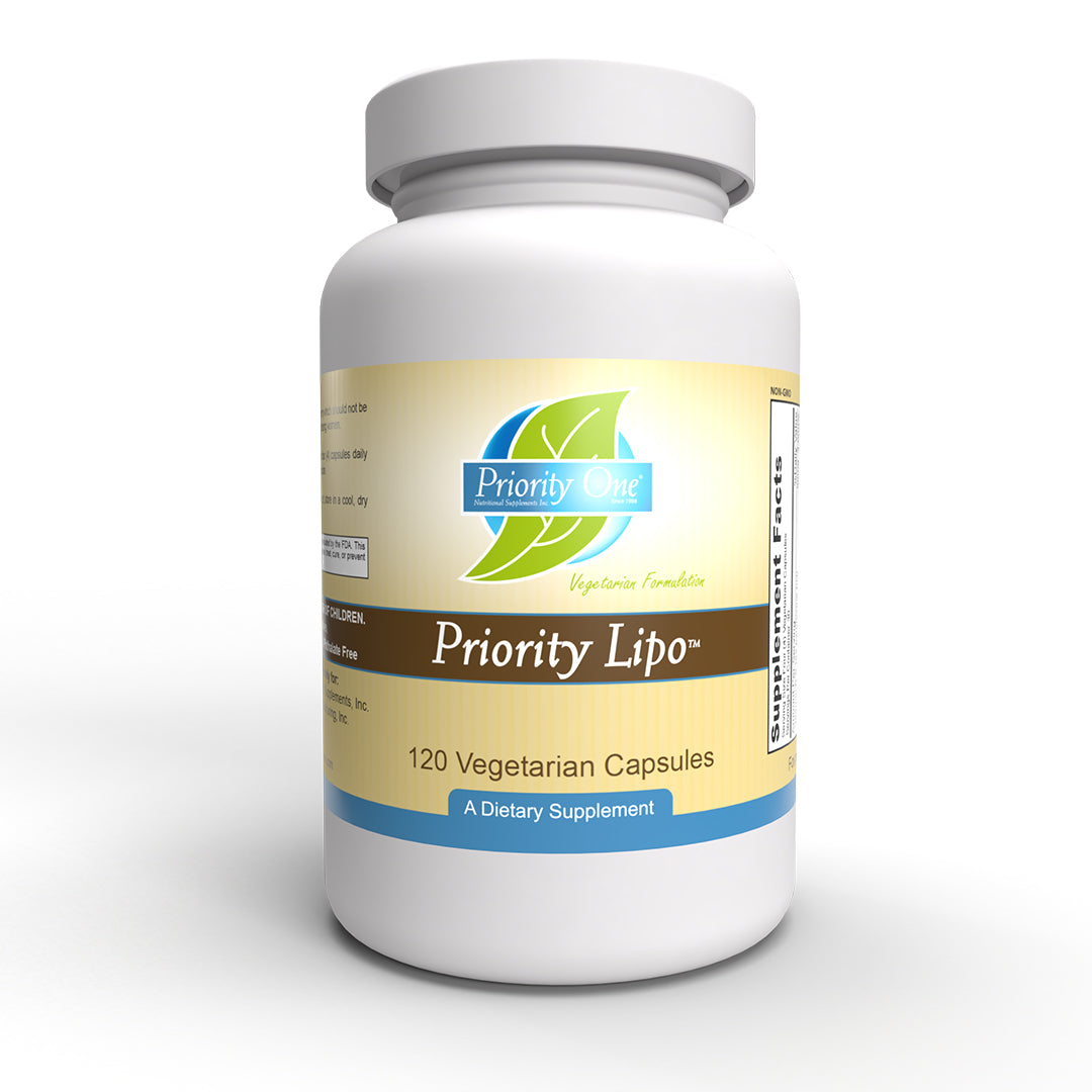 Lipo-Priority (120 cápsulas vegetarianas) Priority Lipo son suplementos lipotrópicos que ayudan a nutrir un hígado que ya está sano.* 