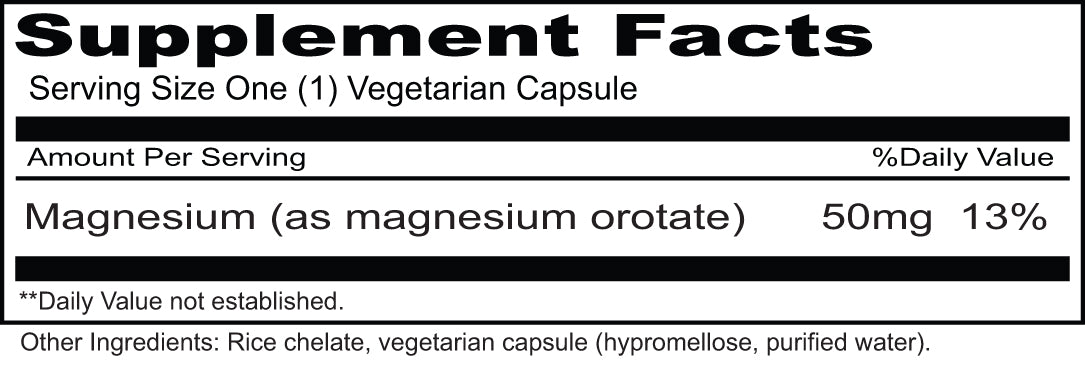 Orotato de Magnesio (100 Cápsulas Vegetarianas)