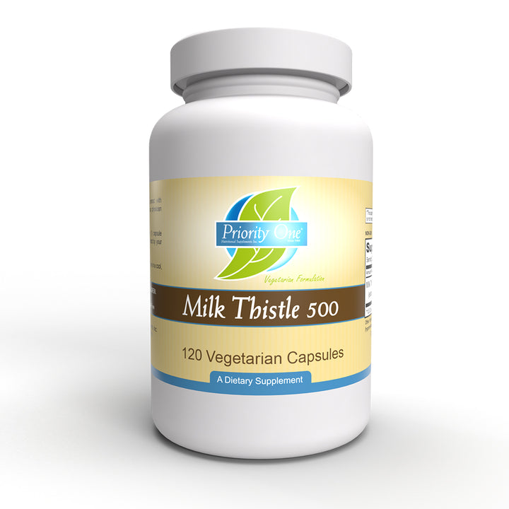 Milk Thistle 500mg (120 Capsules) High-Potency Liver Support with 80% Silymarin*