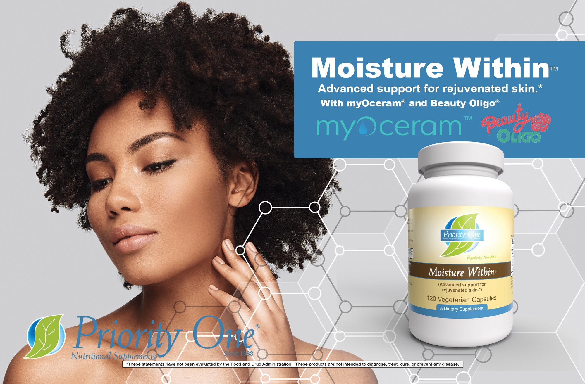 Moisture Within (120 Vegetarian Capsules) - A ceramide oral supplement that provides advanced support for rejuvenated wrinkle-free skin.*