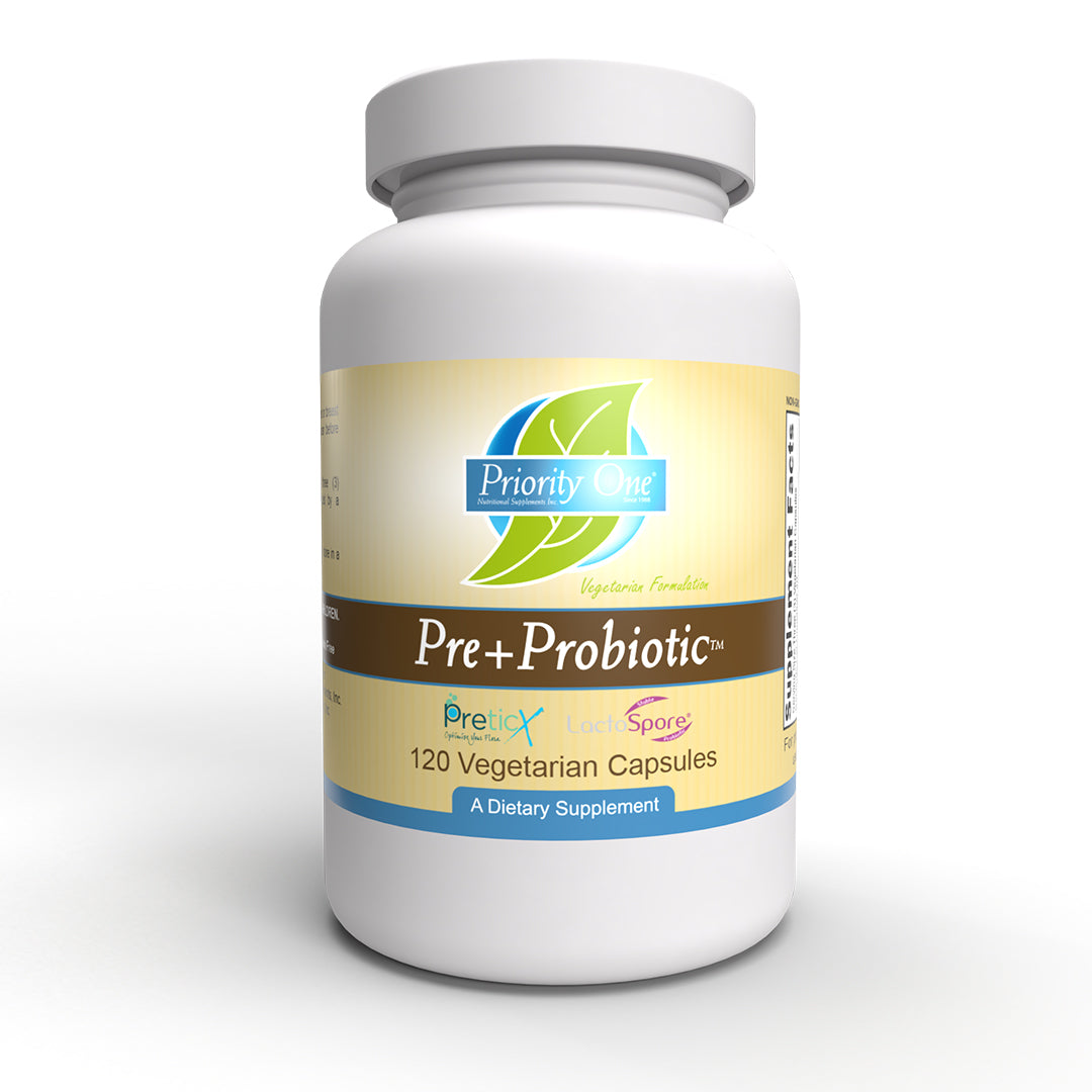 Pre+Probiotic (120 Vegetarian Capsules) Pre+Probiotic capsules support healthy gut microflora.*