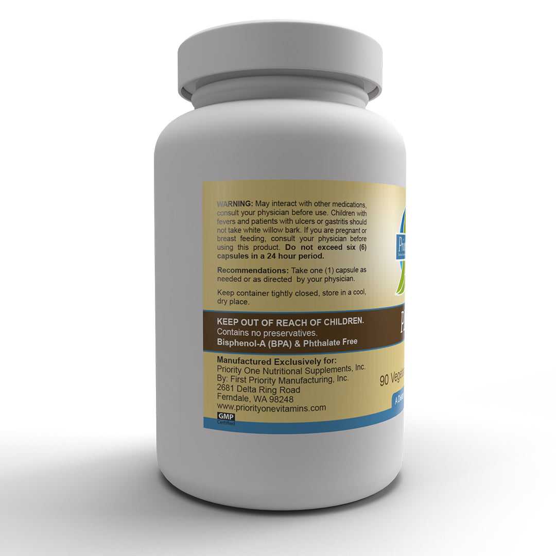 P.R.F. (90 Vegetarian Capsules) P.R.F. offers the beneficial effects of white willow bark.*